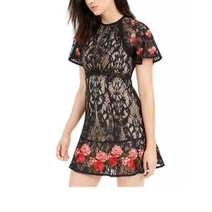 Foxiedox Harper Embroidered Black Multi Dress